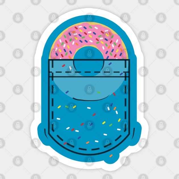 Donut in your pocket Sticker by MoustacheRoboto